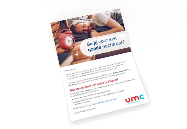 UMC Beter Slapen Flyer